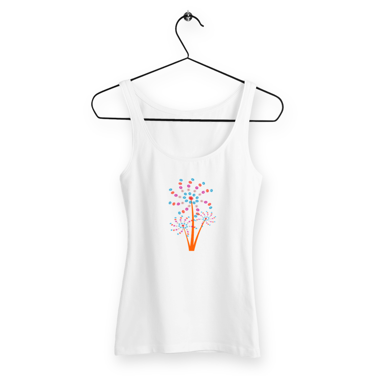 Image front Bouquet of Flowers on a Women's Slim Fit Tank Top 