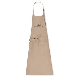 Cat looks over It on a Apron