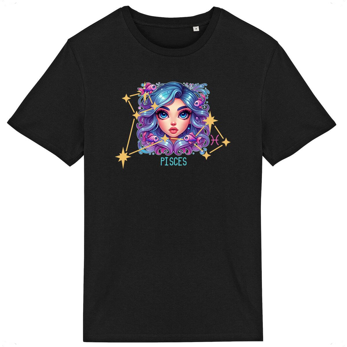 Image back Pisces Zodiac T-Shirt – Mystical Pisces Astrology Tee – Water Sign Gift