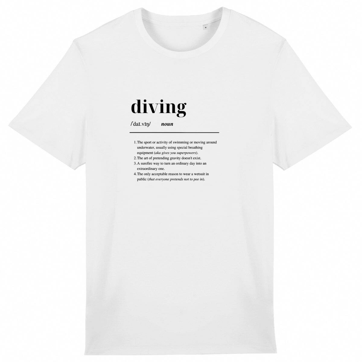 Image front Diving Dictionary Definition T-Shirt – Funny Scuba Diver Gift