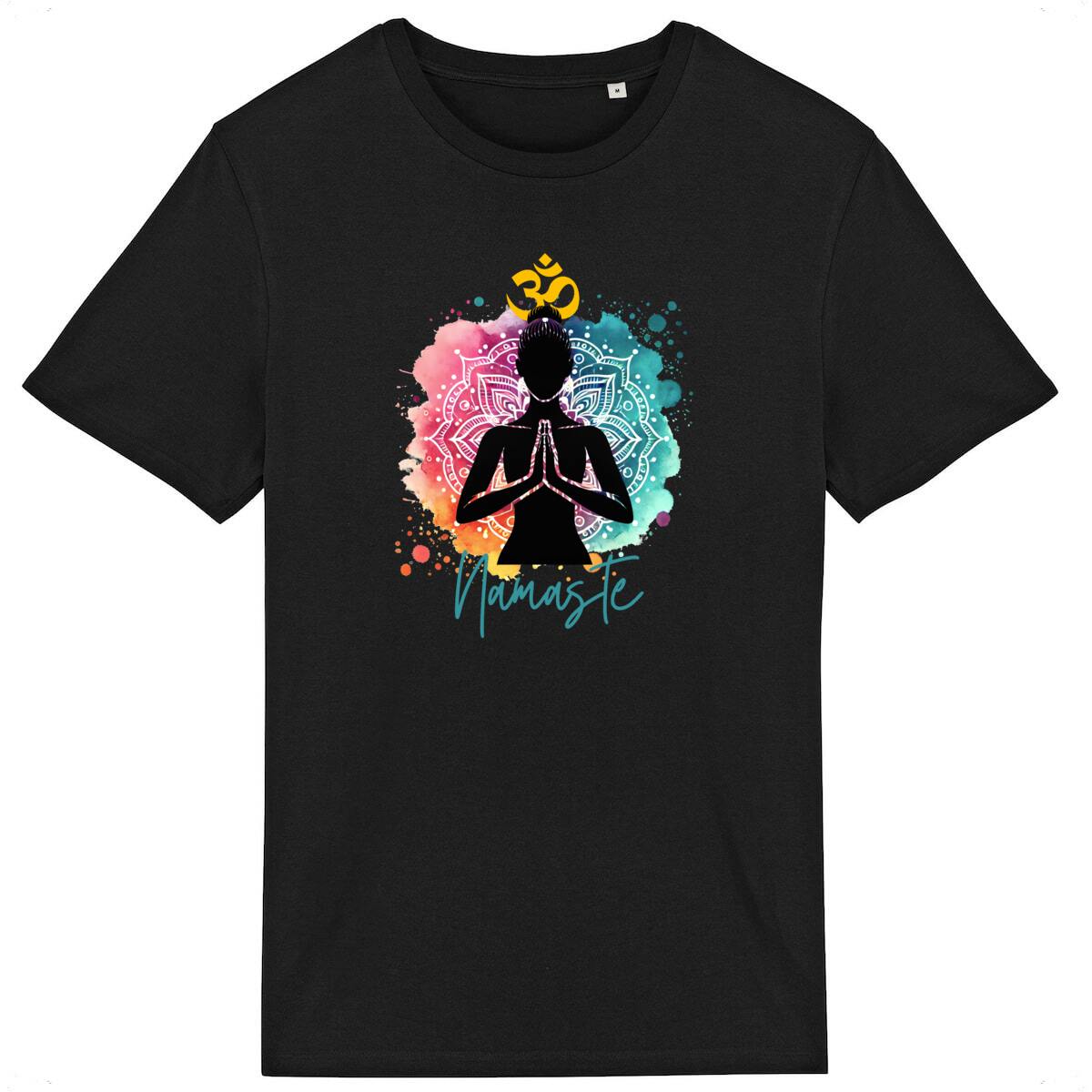 Image back Namaste Yoga T-Shirt – Spiritual Mandala Tee – Mindfulness Shirt – Meditation Shirt – Om S