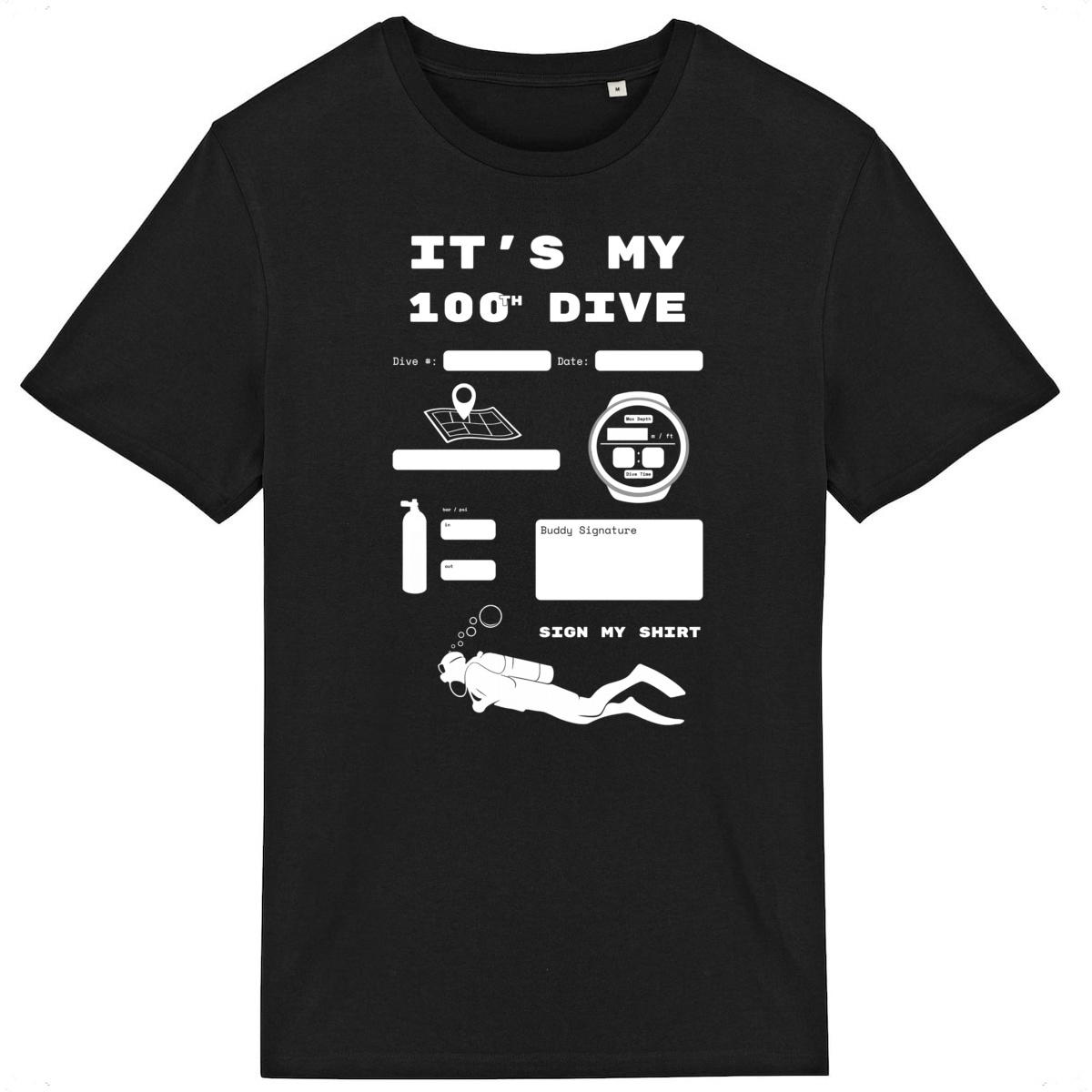 Image back It’s My [Any Number] Dive Shirt – Custom Scuba Milestone Tee – Sign My Shirt Diver Gift
