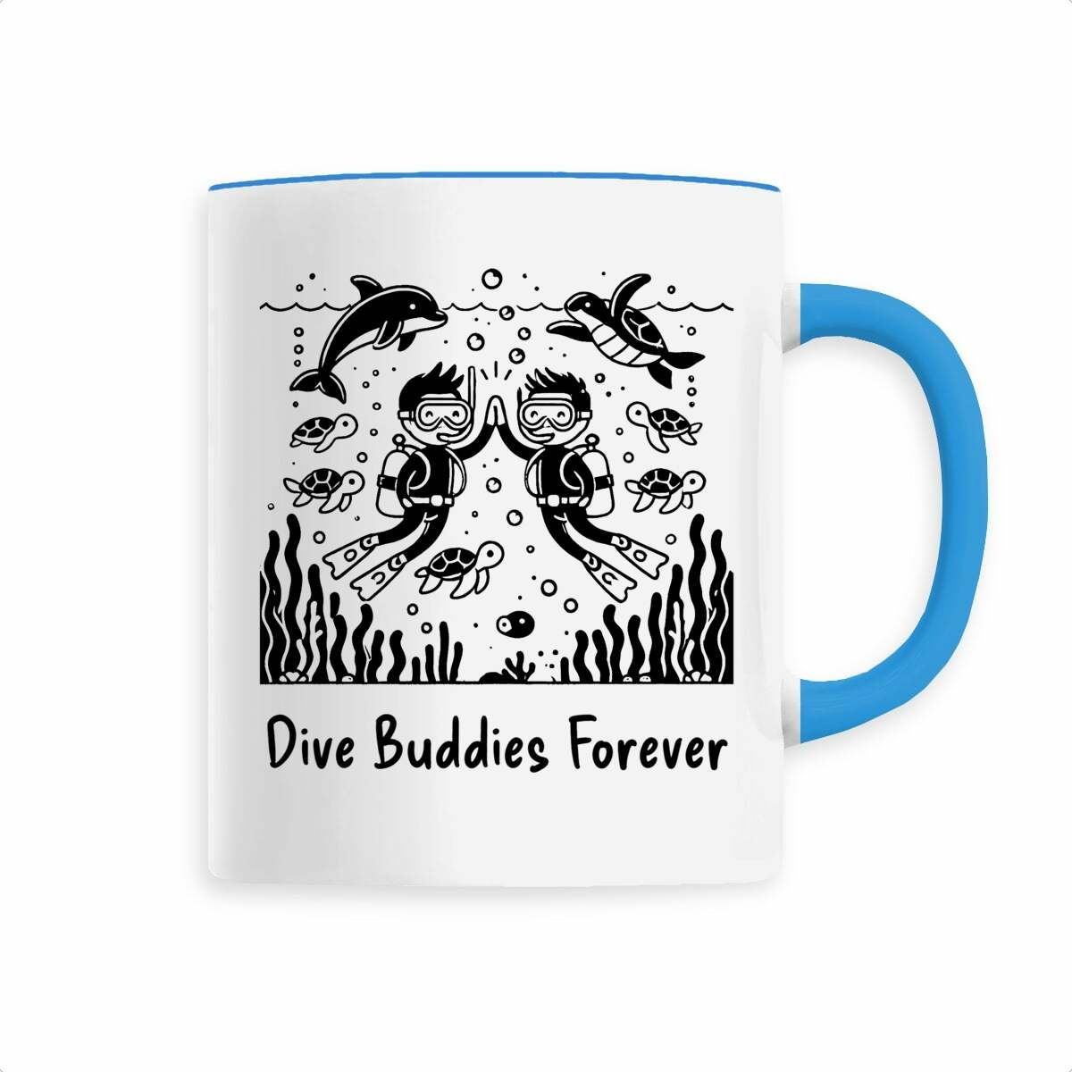 Image back Ceramic mug - Dive Buddies Forever Design