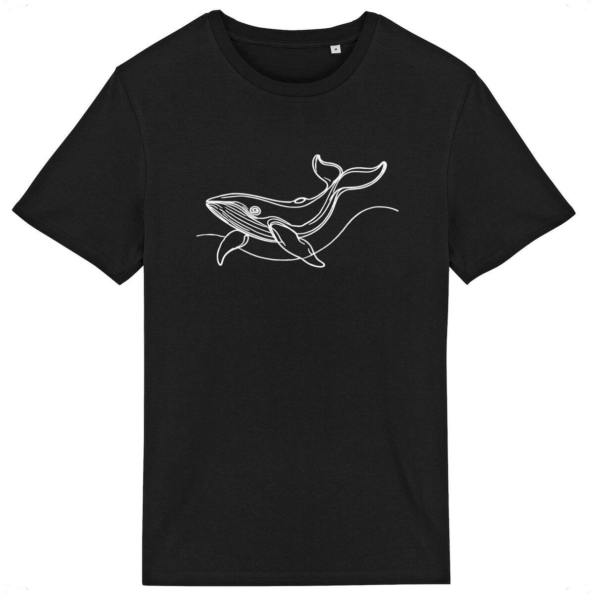 Image front Whale - Line Art White