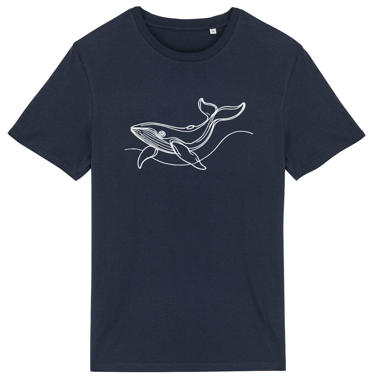 Image back Whale - Line Art White