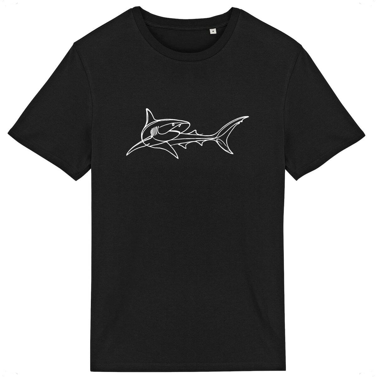 Image front Shark - Minimalistic Line Art Dark