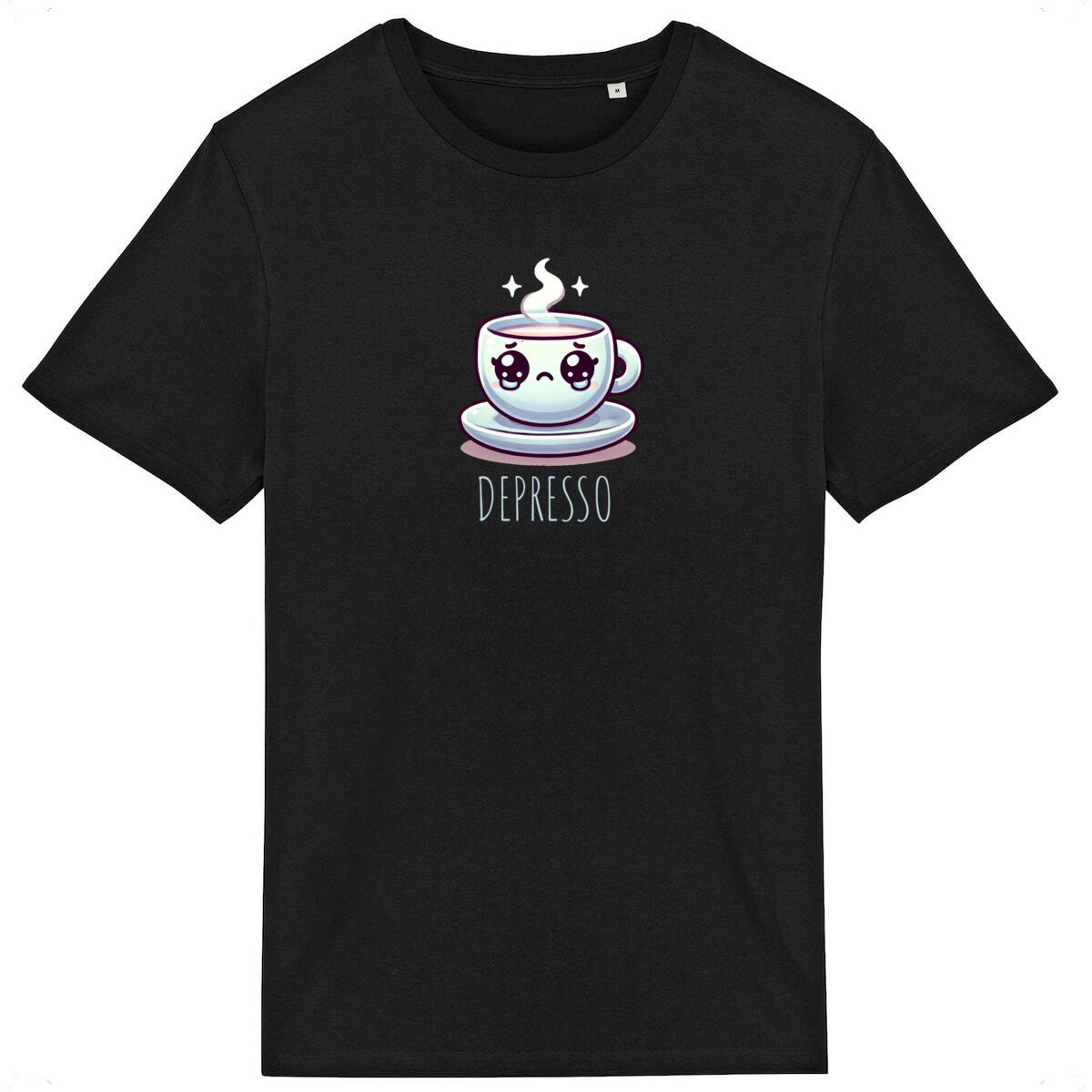 Image front Depresso - Cute Sad Coffee Cup - Lightweight unisex t-shirt