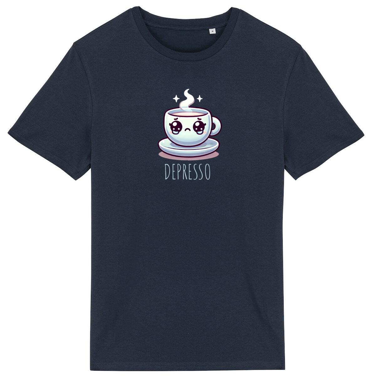 Image back Depresso - Cute Sad Coffee Cup - Lightweight unisex t-shirt