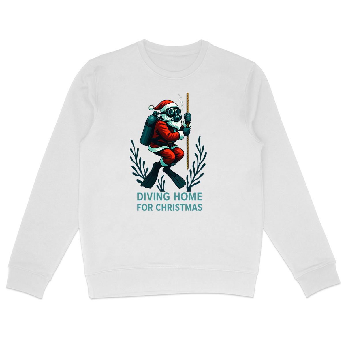 Image back Christmas Jumper, Diving home for Christmas