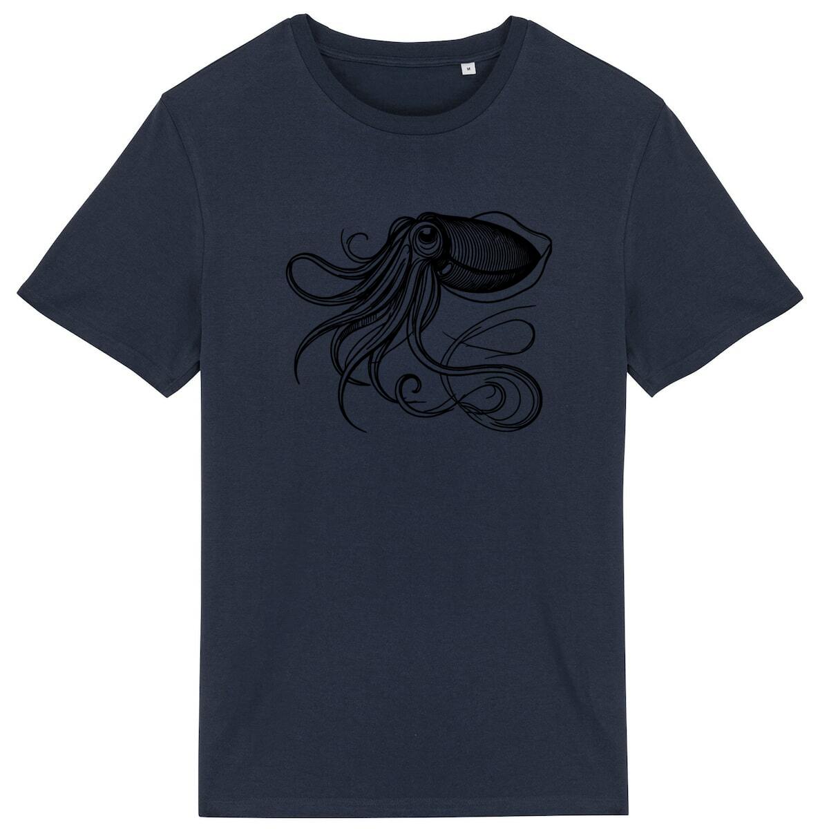 Image back Cuttlefish - Line Art Black