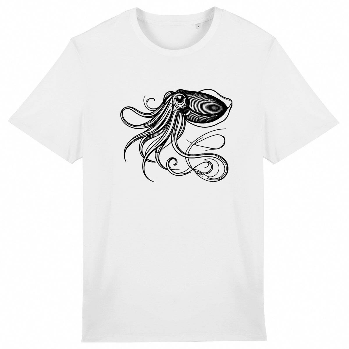 Image front Cuttlefish - Line Art Black