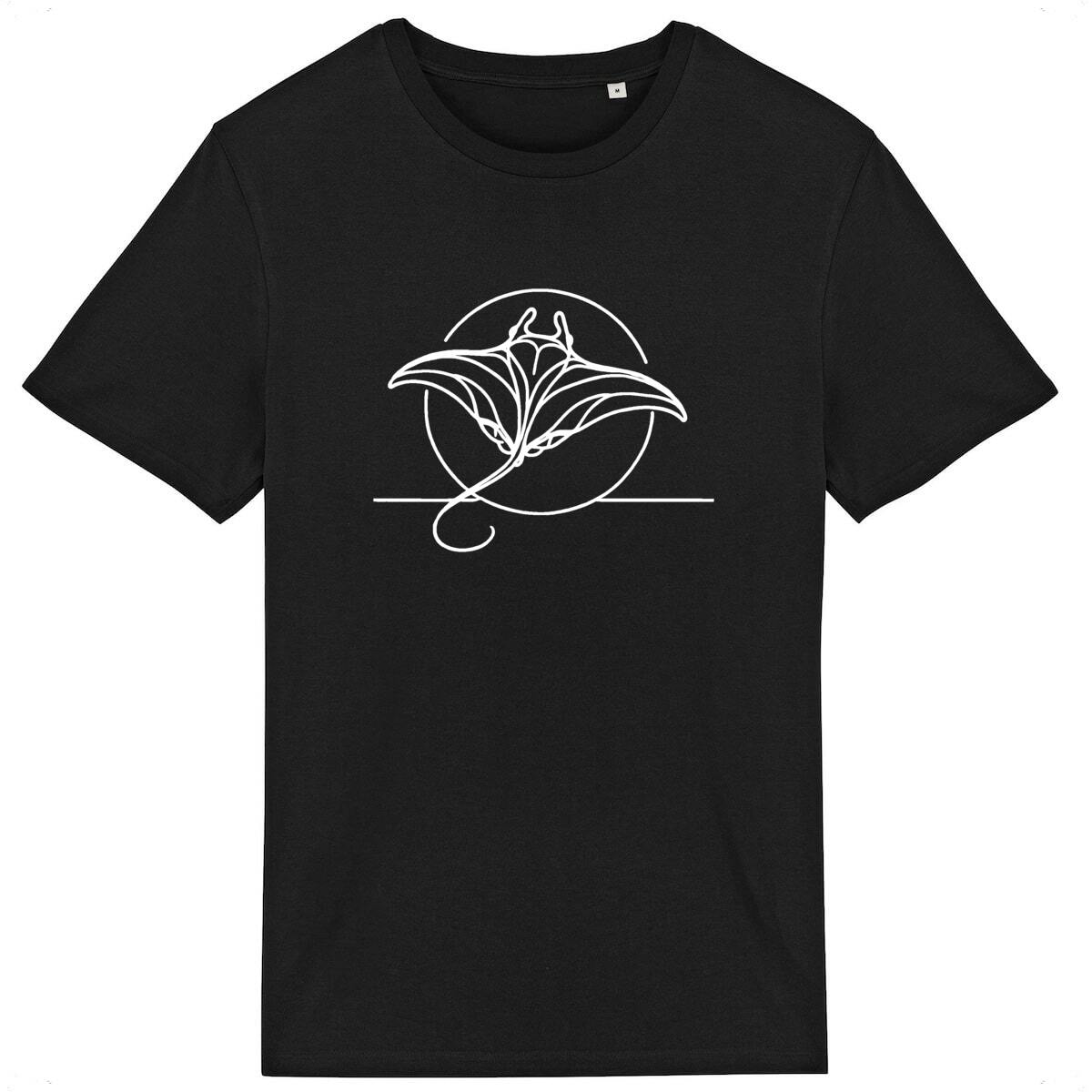 Image front Manta Ray - Minimalistic Line Art White