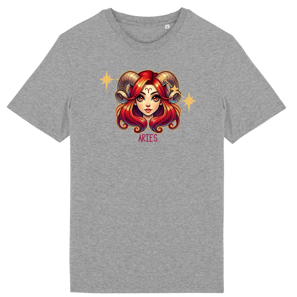 Image back Aries Zodiac T-Shirt | Aries Sign Graphic Tee | Ram Astrology Shirt | Cute Aries Graphic