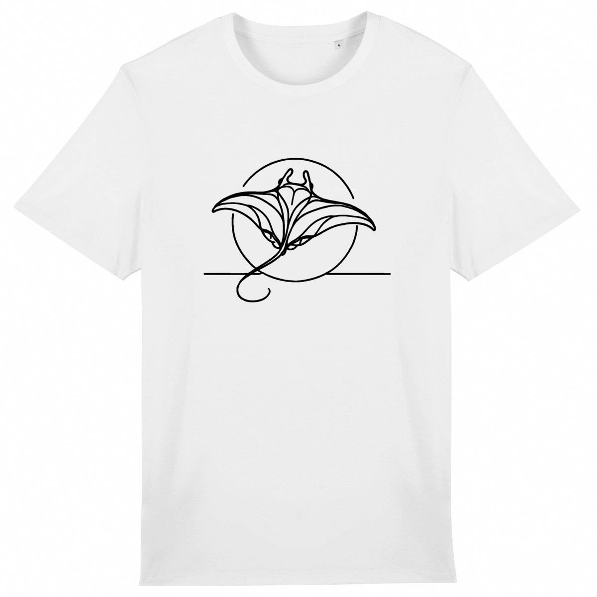 Image front Manta Ray - Minimalistic Line Art Black