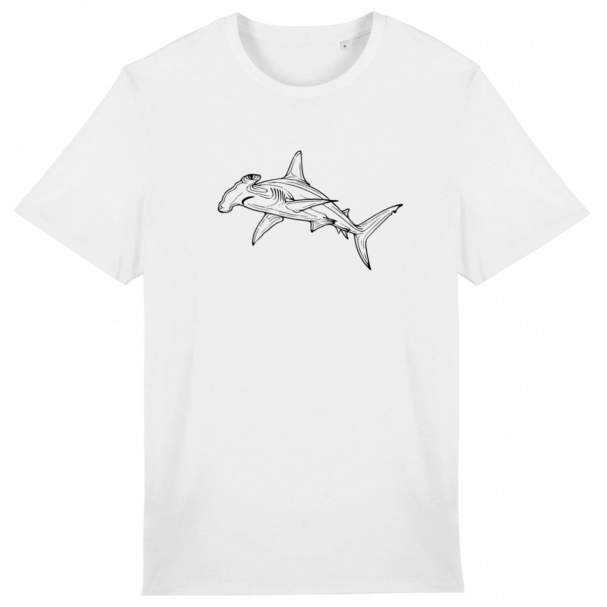 Image front Hammerhead Shark - Line Art Black