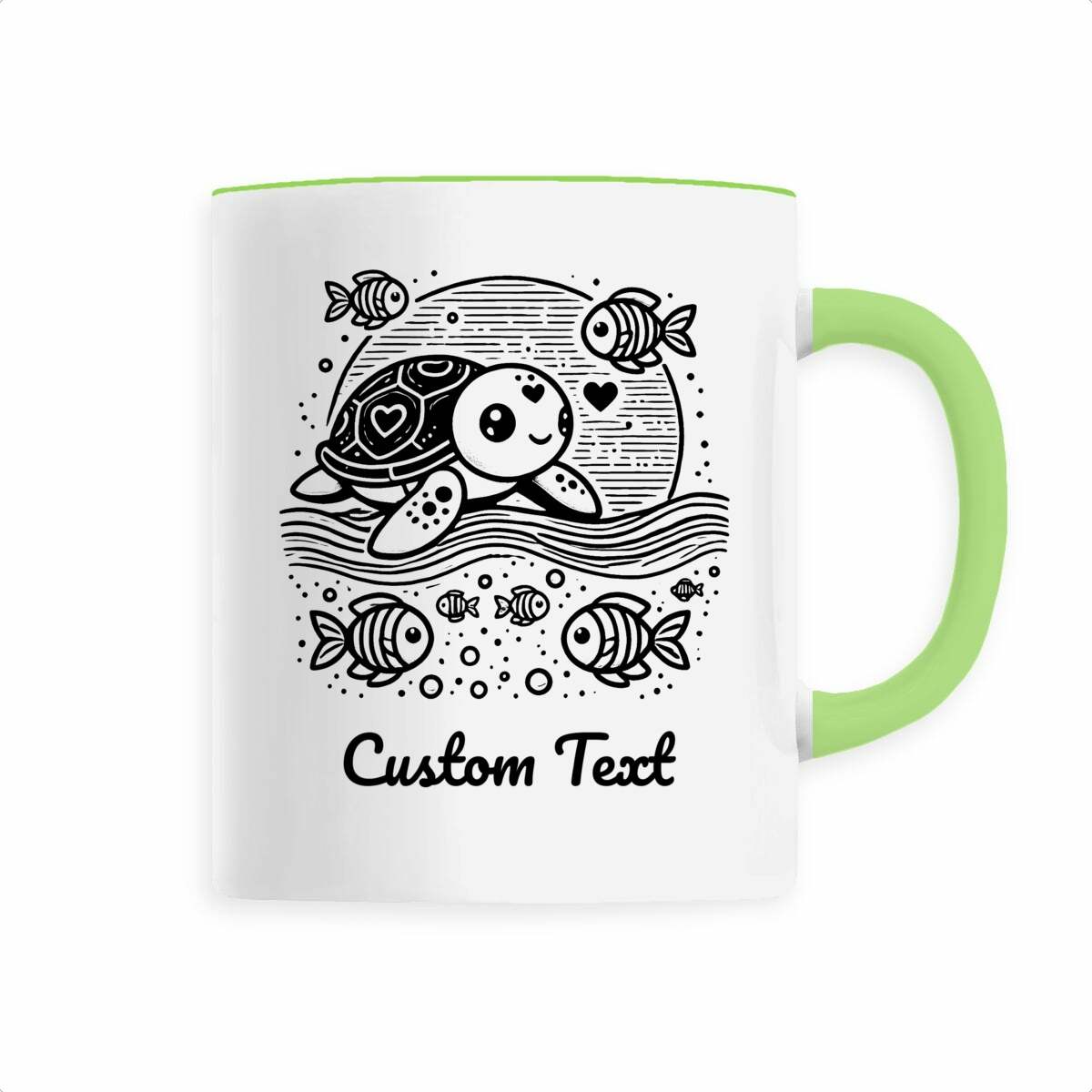 Image back Ceramic mug - Turtely Yours, cute turtle design