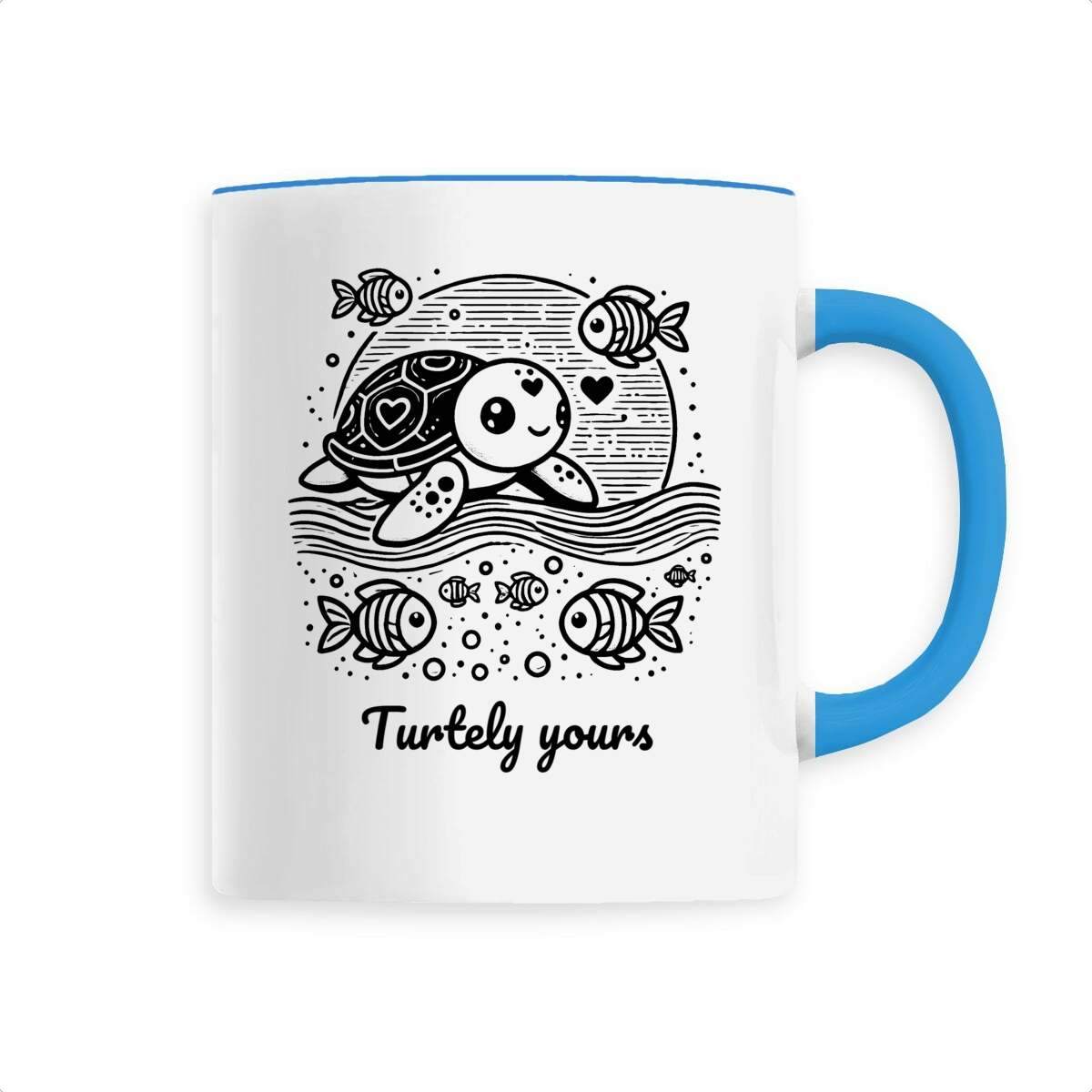 Image back Ceramic mug - Turtely Yours, cute turtle design