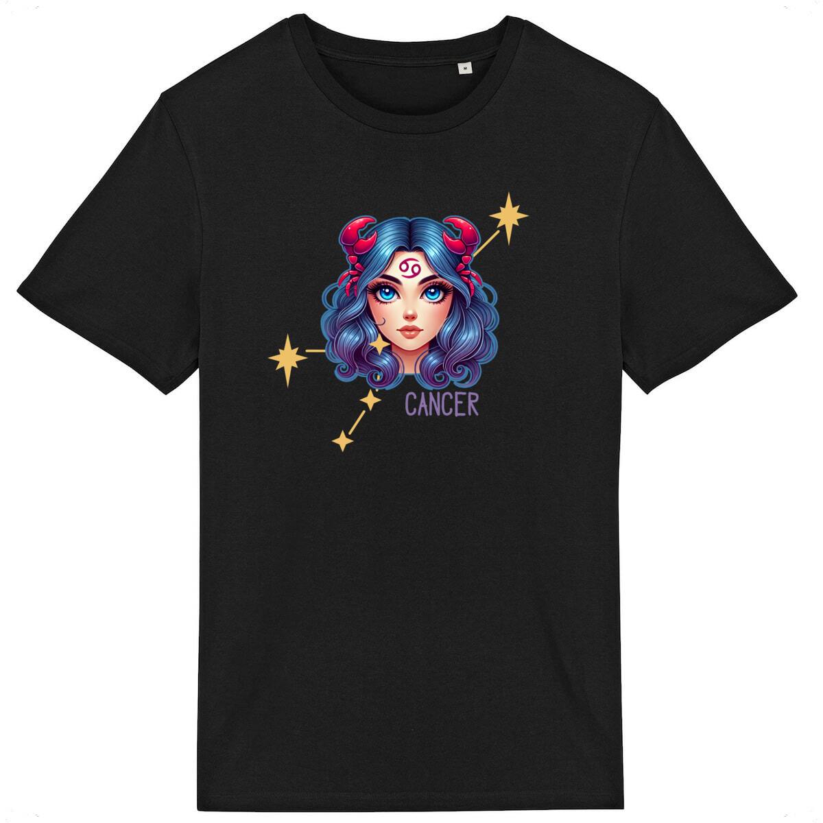 Image back Cancer Zodiac Sign Lightweight unisex t-shirt