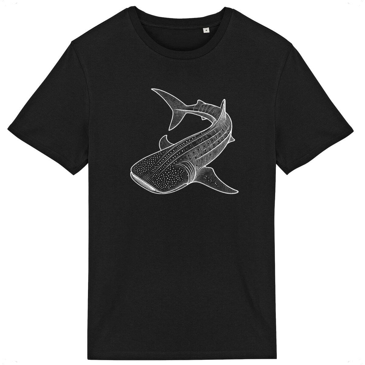 Image front Whaleshark - Line Art White