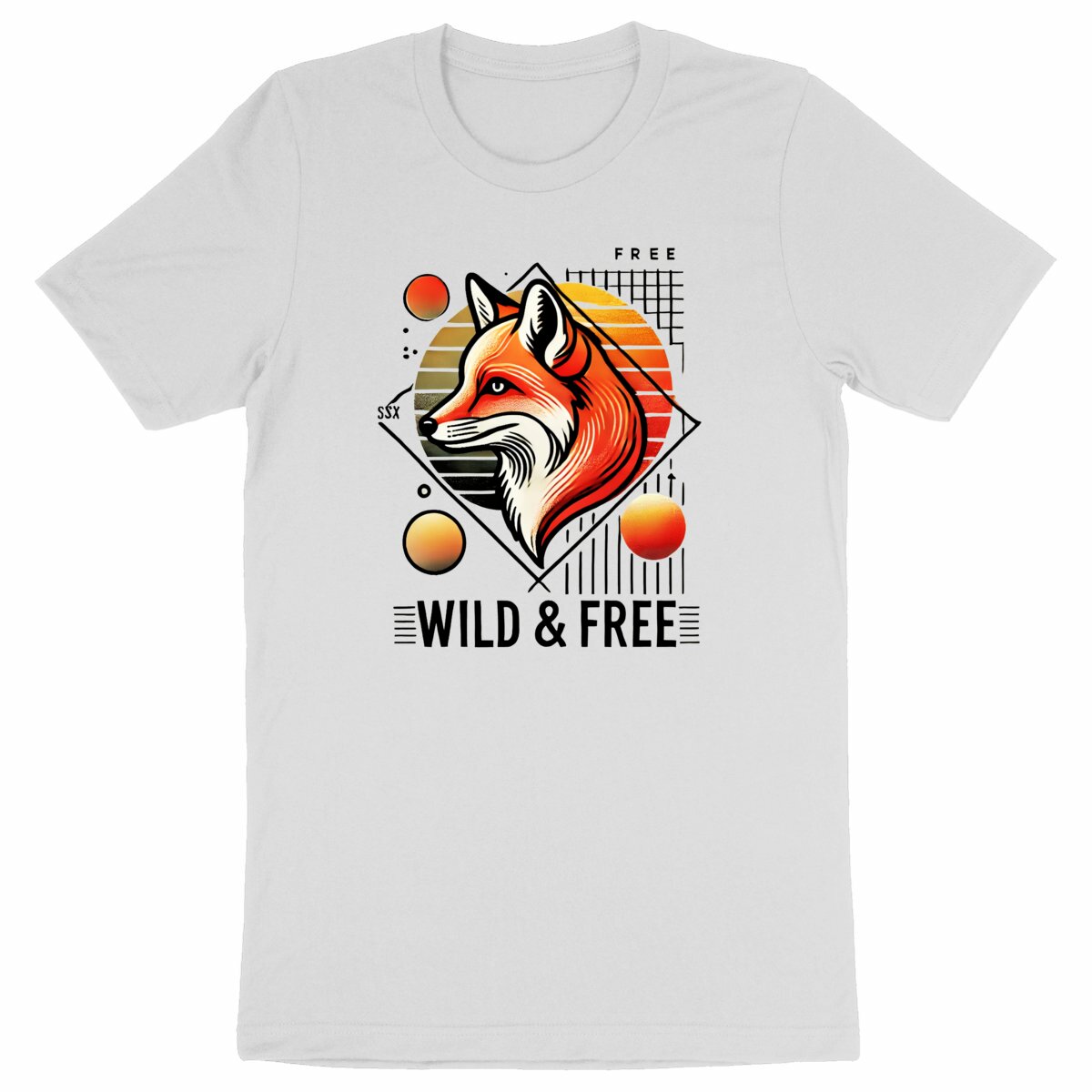 Image back Wild & Free Fox Graphic T-Shirt – Retro Adventure Style