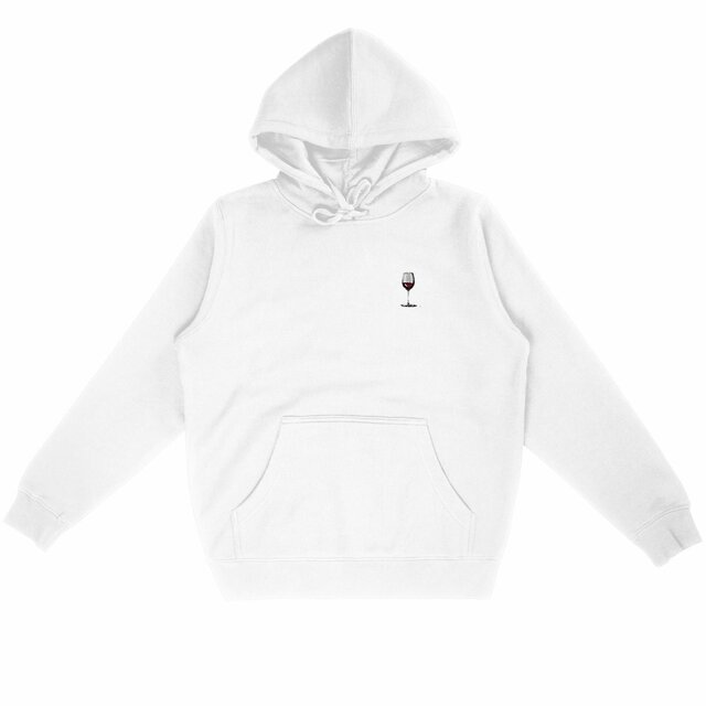 Image front Sweat à capuche verre de vin