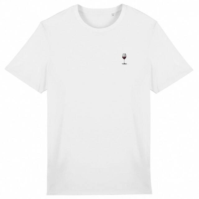 Image front T-shirt verre de vin