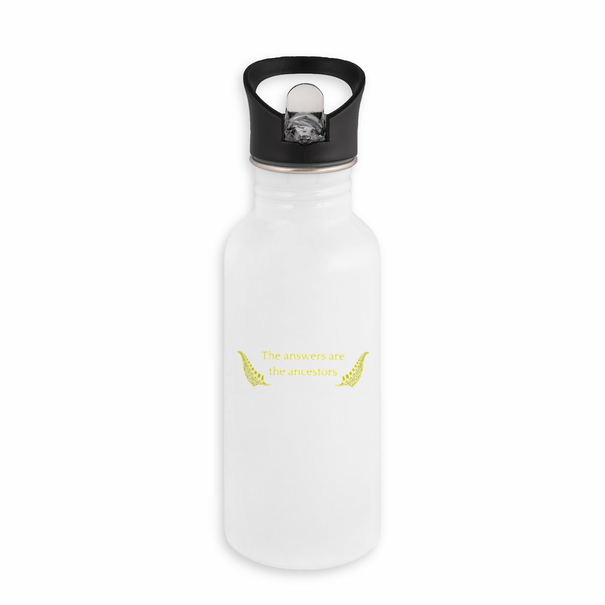 Stainless Steel Water Bottle With Straw: The answers are the ancestors - Image