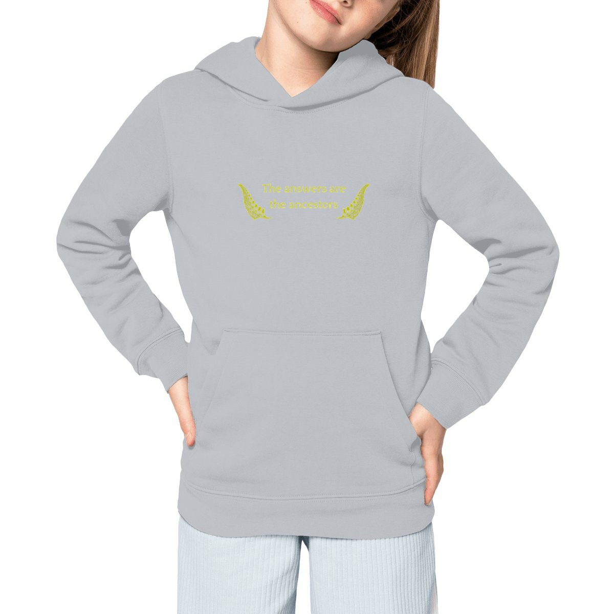 Lightweight Kids Hoodie: The answers are the ancestors