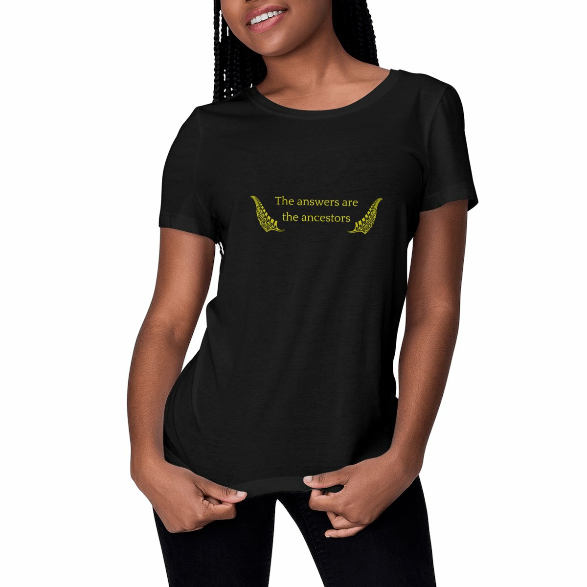 Women's Classic T-shirt: The answers are the ancestors