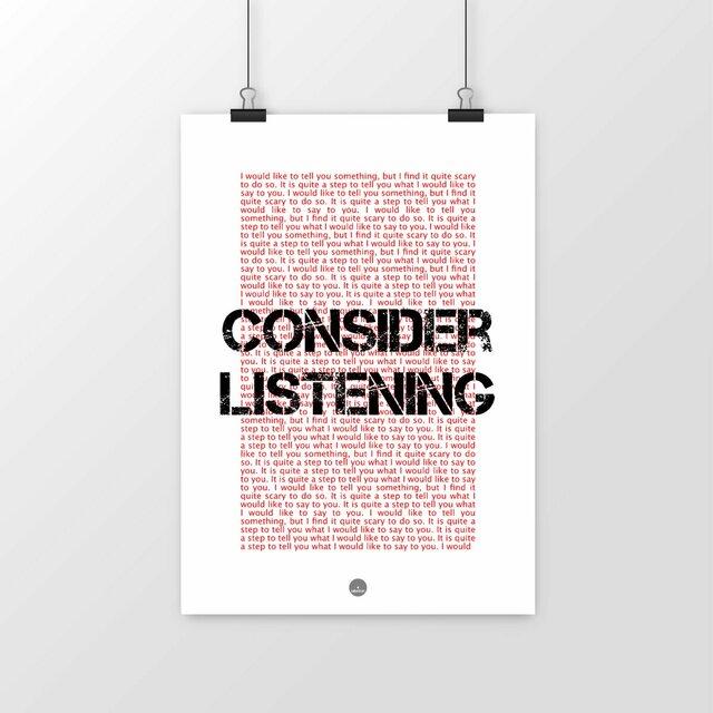 consider listening poster