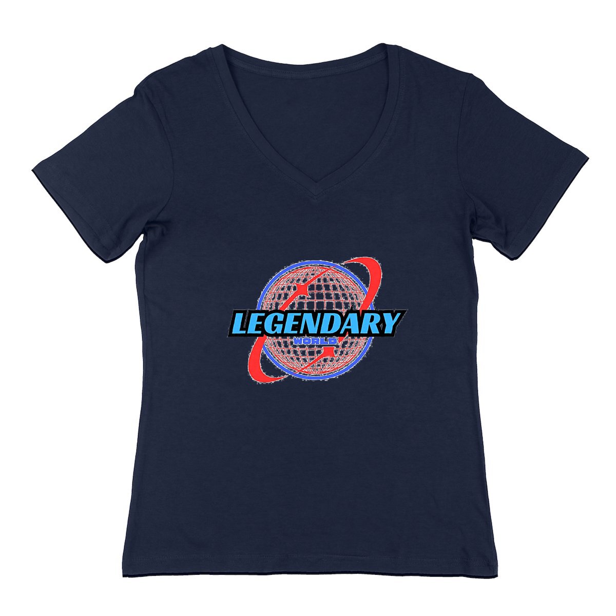 Image front Legendary World Women's v-neck T shirt 