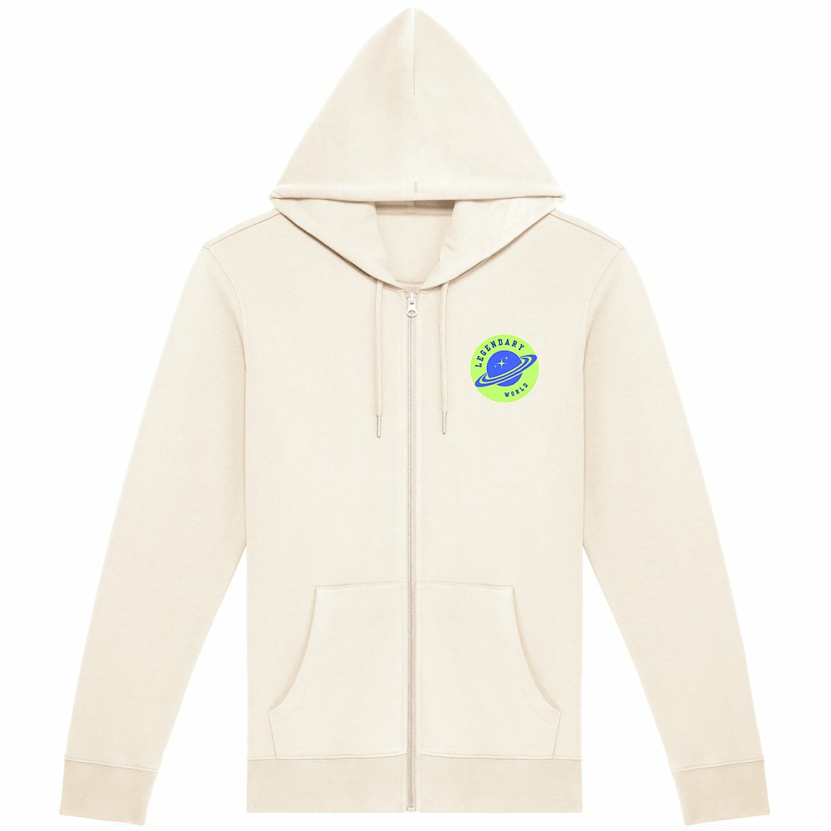 Image back Legendary World Green and Blue Unisex Zip Hoodie 