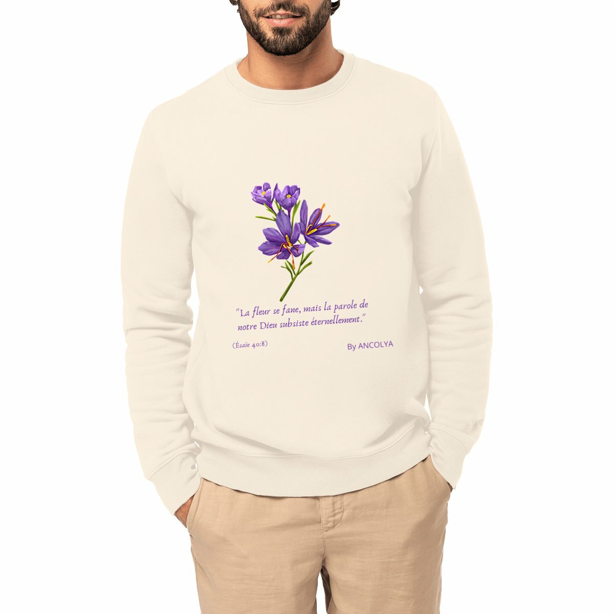 Image front SWEAT VIOLETTE - UNISEXE - ♥️ (coup de coeur)