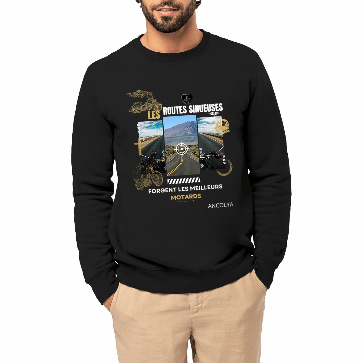 Image front SWEAT LES MEILLEURS MOTARDS - UNISEXE