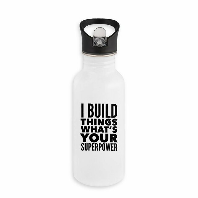 I Build Things Stainless Steel Water Bottle - Image