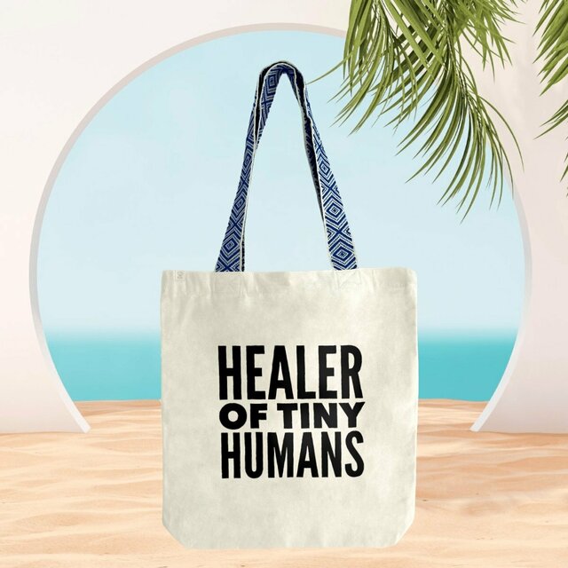 Healer of Tiny Humans Recycled Tote Bag