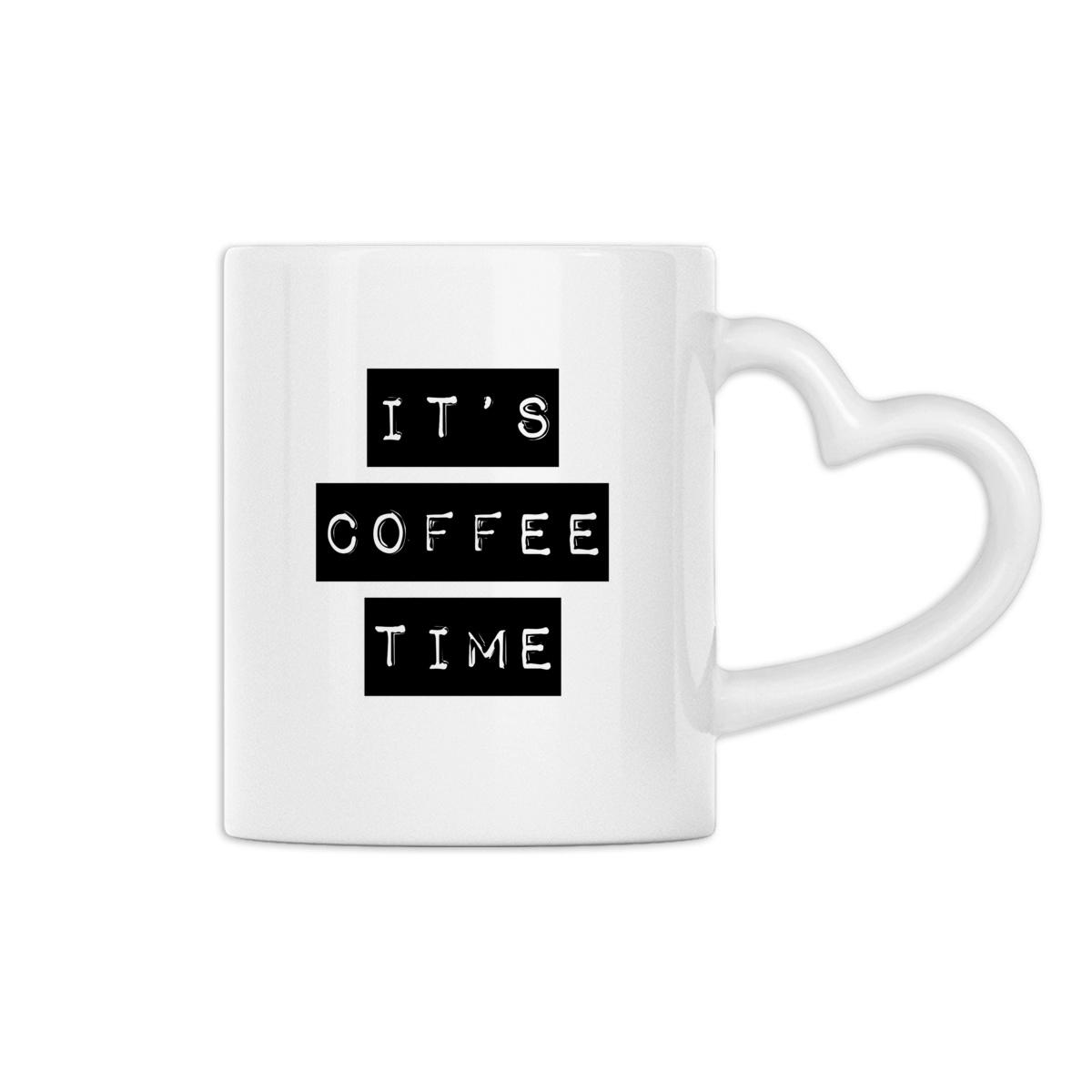 Its Coffee Time Heart Mug - Image