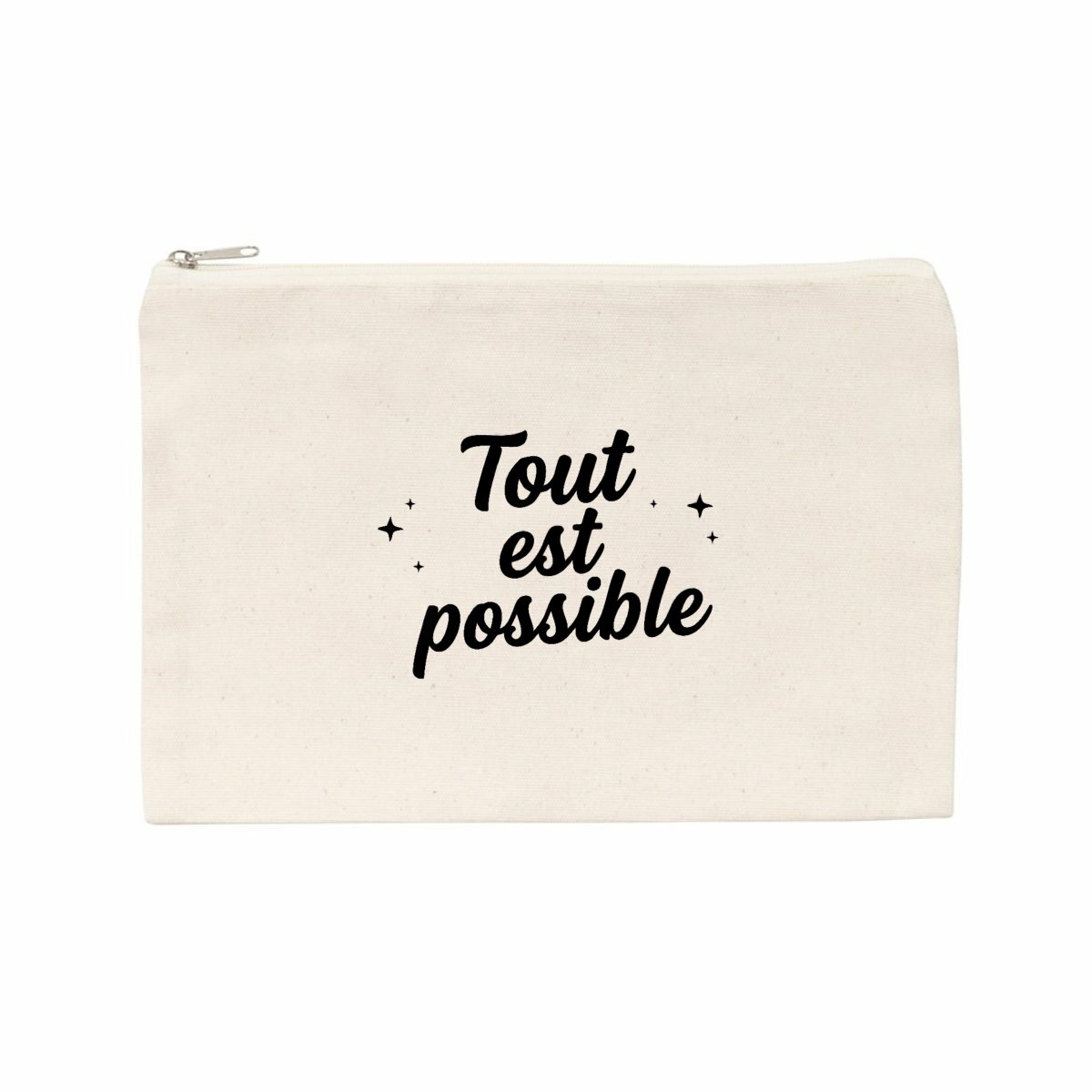 Image front Pochette zippée recyclée - Tout est possible