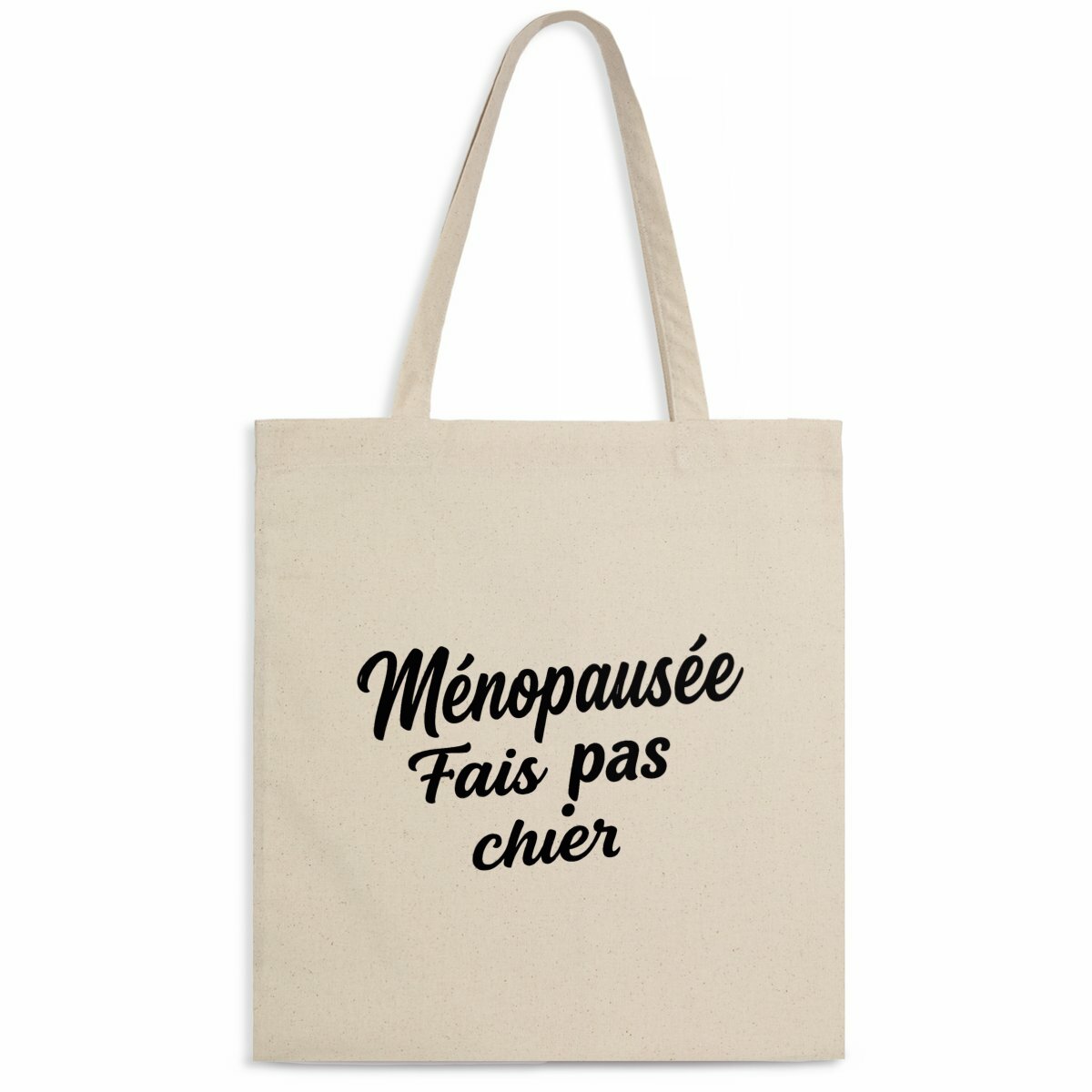 Image front Totebag  - Ménopausée fais pas chier