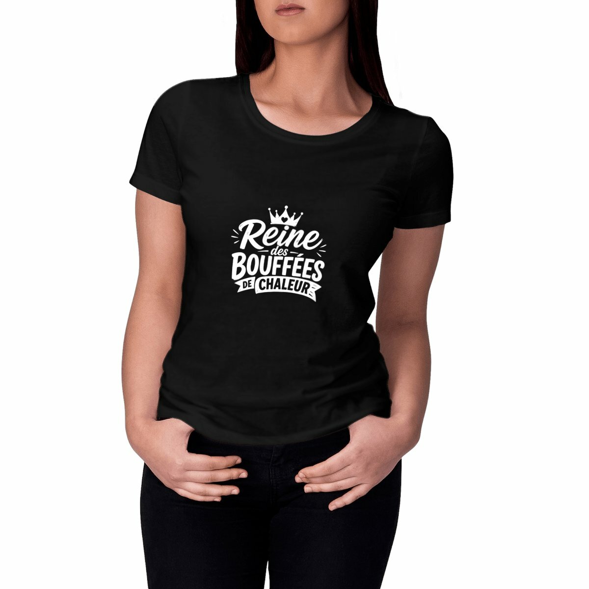 Image front T-shirt Femme - Reine des bouffées de chaleur