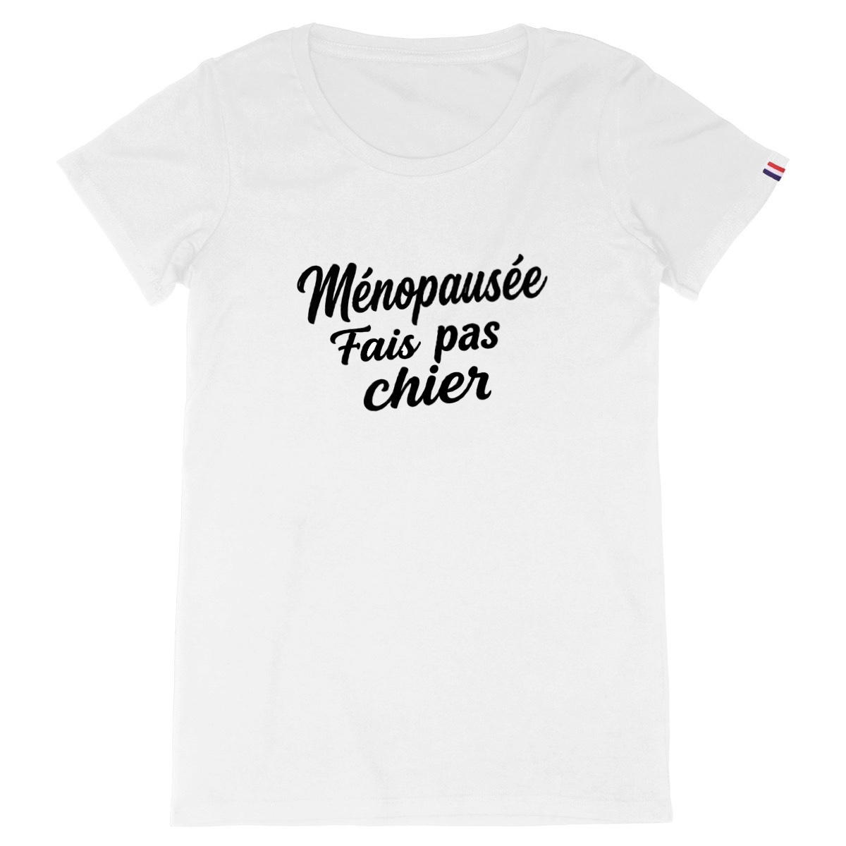 Image back T-shirt Femme 🇫🇷 - Ménopausée fais pas chier