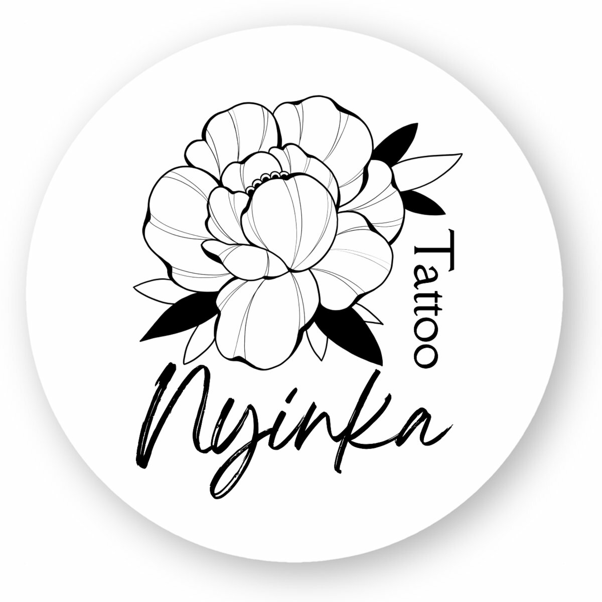 Sticker Rond pivoine 
