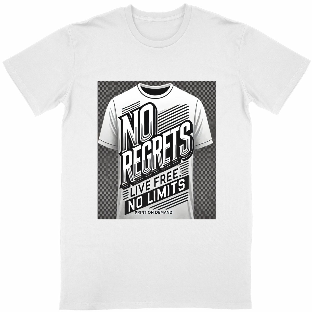 T-shirt Unisexe en Coton Biologique "No Regrets"