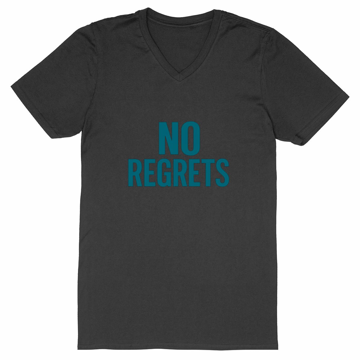 T-shirt Homme Col V "No Regrets" - Image