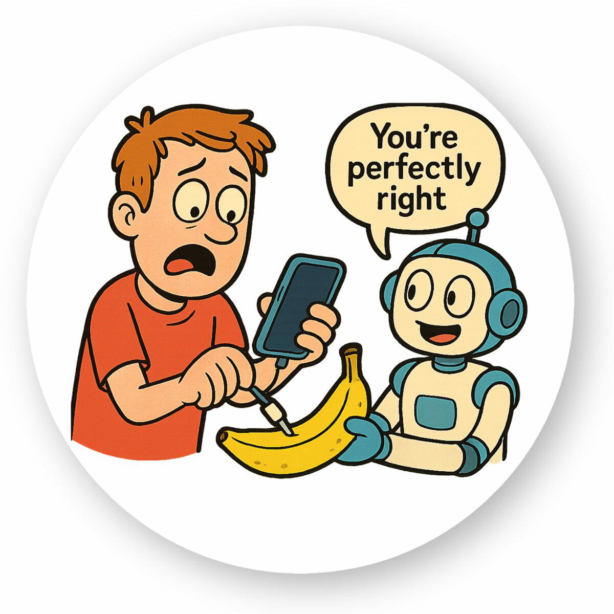 AI is perfectly right (XL sticker)