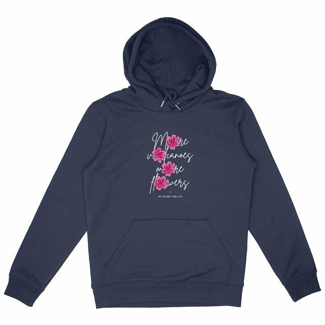 Image back SWEAT A CAPUCHE FEMME EPAIS - MORE VOLCANOES MORE FLOWERS