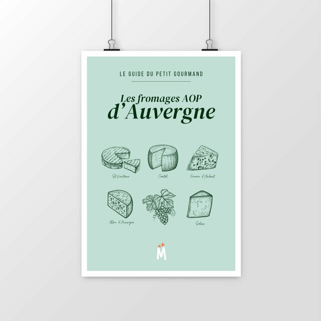 Image front AFFICHE - LES FROMAGES AOP D'AUVERGNE