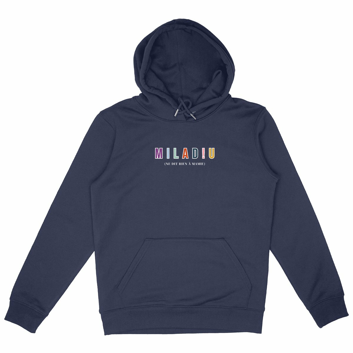 Image back SWEAT A CAPUCHE HOMME EPAIS - MILAD!U (NE DIT RIEN A MAMIE)
