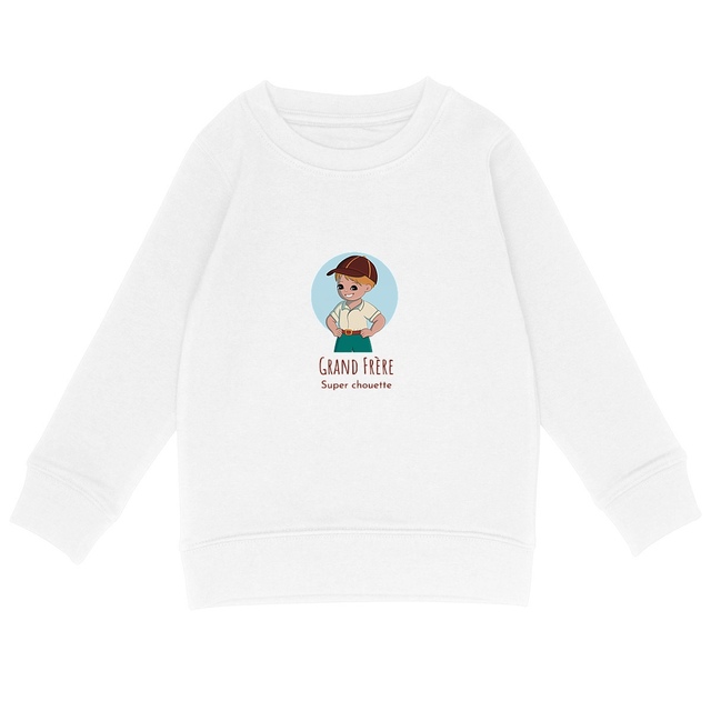Sweat-shirt léger - "Grand Frère Super chouette" - Image