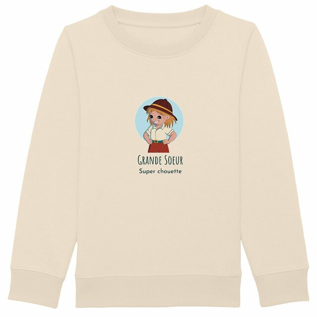 Sweat-shirt épais - "Grande Soeur Super chouette" - Image